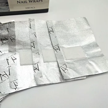 Hot sell 500pcs Nail Art Soak Off Nail Polish UV Gel Foil Remover Wraps