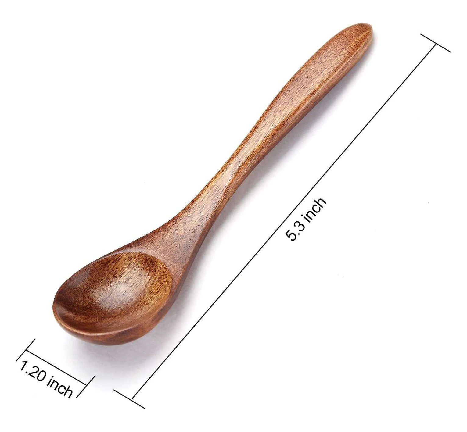 Amazon 6 pcs set wooden long handle spoon  kitchen utensils tableware
