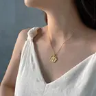 Necklace 18K Gold Zodiac Coin Necklace 925 Sterling Silver 12 Zodiac Pendant Necklace