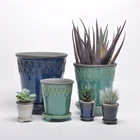 Size Plant Home And Garden Fancy Design Custom Size Relief Ceramic Succulent Plant Pot