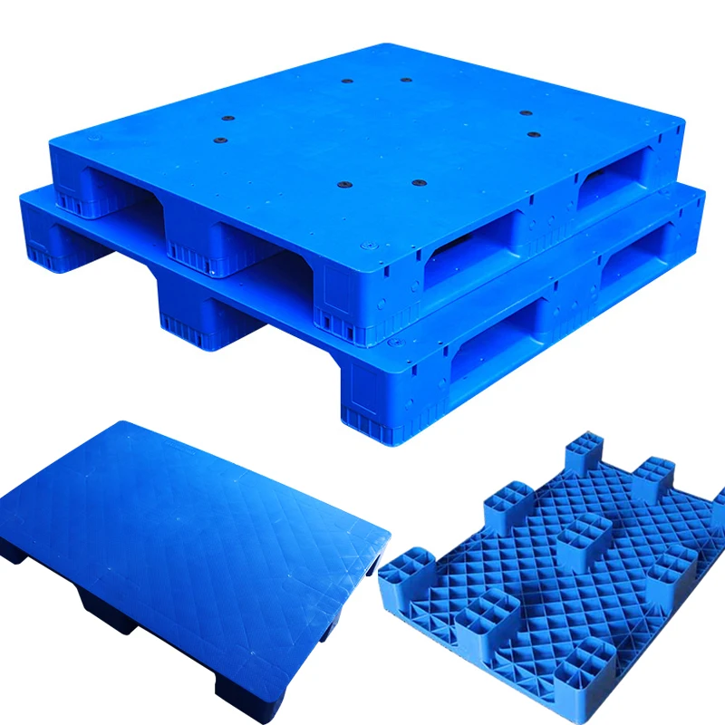 Flexography HDPE Industrial 3 Runners Warehouse Plastic Pallet 4 Way