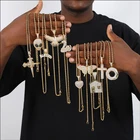 Necklaces Hip Hop Bling CZ Iced Out Cubic Zirconia Necklaces Pendants For Men Jewelry Charm