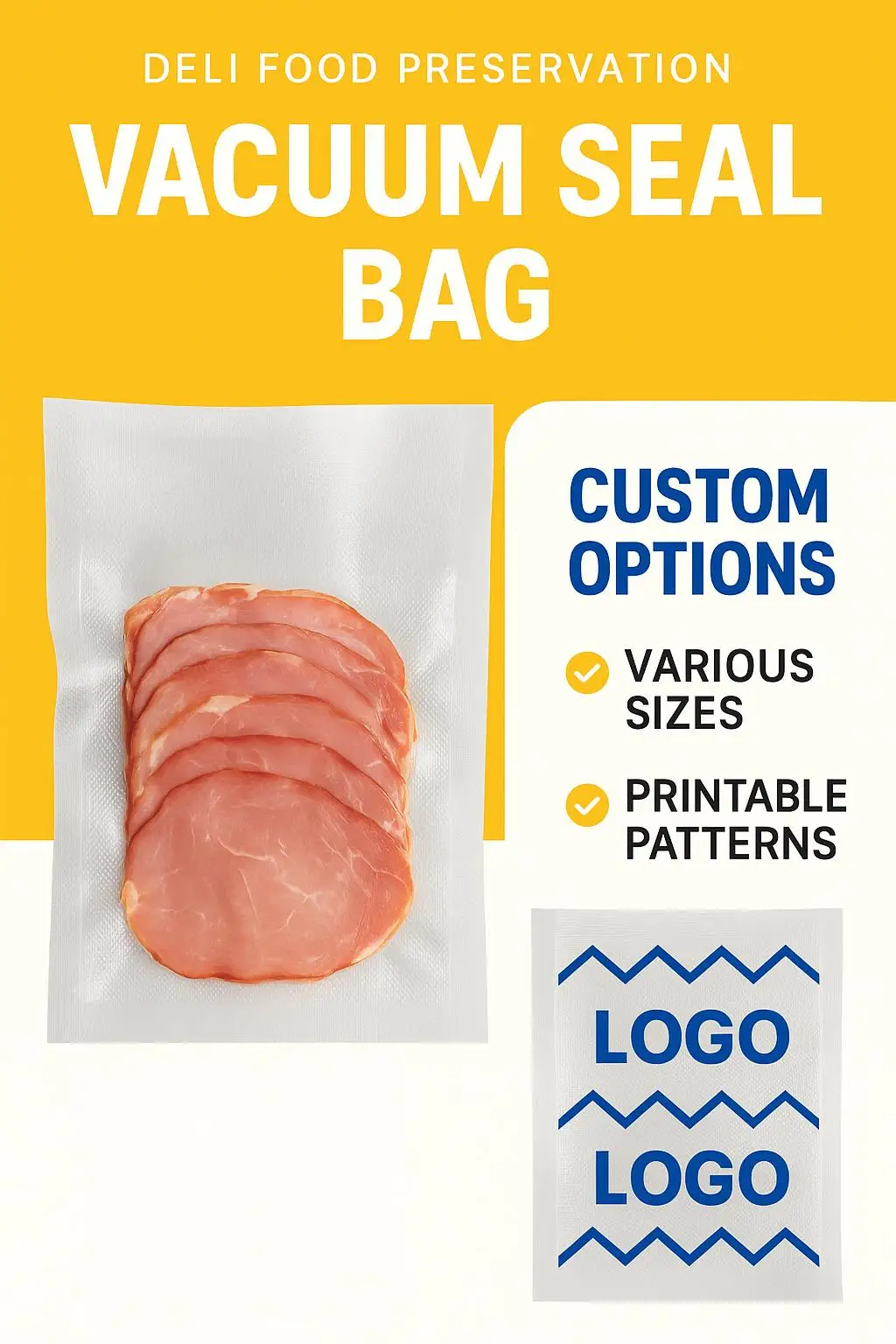Reusable Transparent PE Vacuum Bag for Food Packaging Custom Logo Gravure Printing for Pizza Potato Chips Other Foods - detail 4