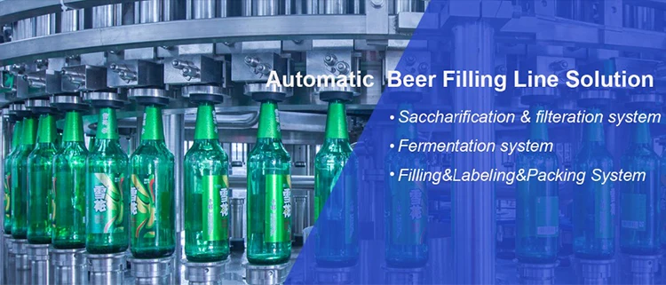Complete Beer Bottling Plant Glass Bottle Rinsing Filling Capping 3 in 1 Production Line manufacture
