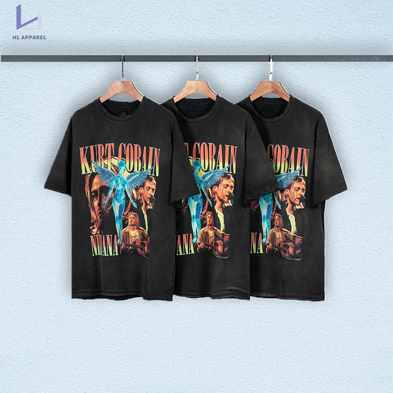 Acid Wash T-shirt Wholesale Men's 
