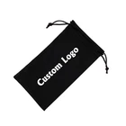 High Quality Gray Black White Soft Eyeglasses Pouch Custom Logo Microfiber Sunglasses Bags