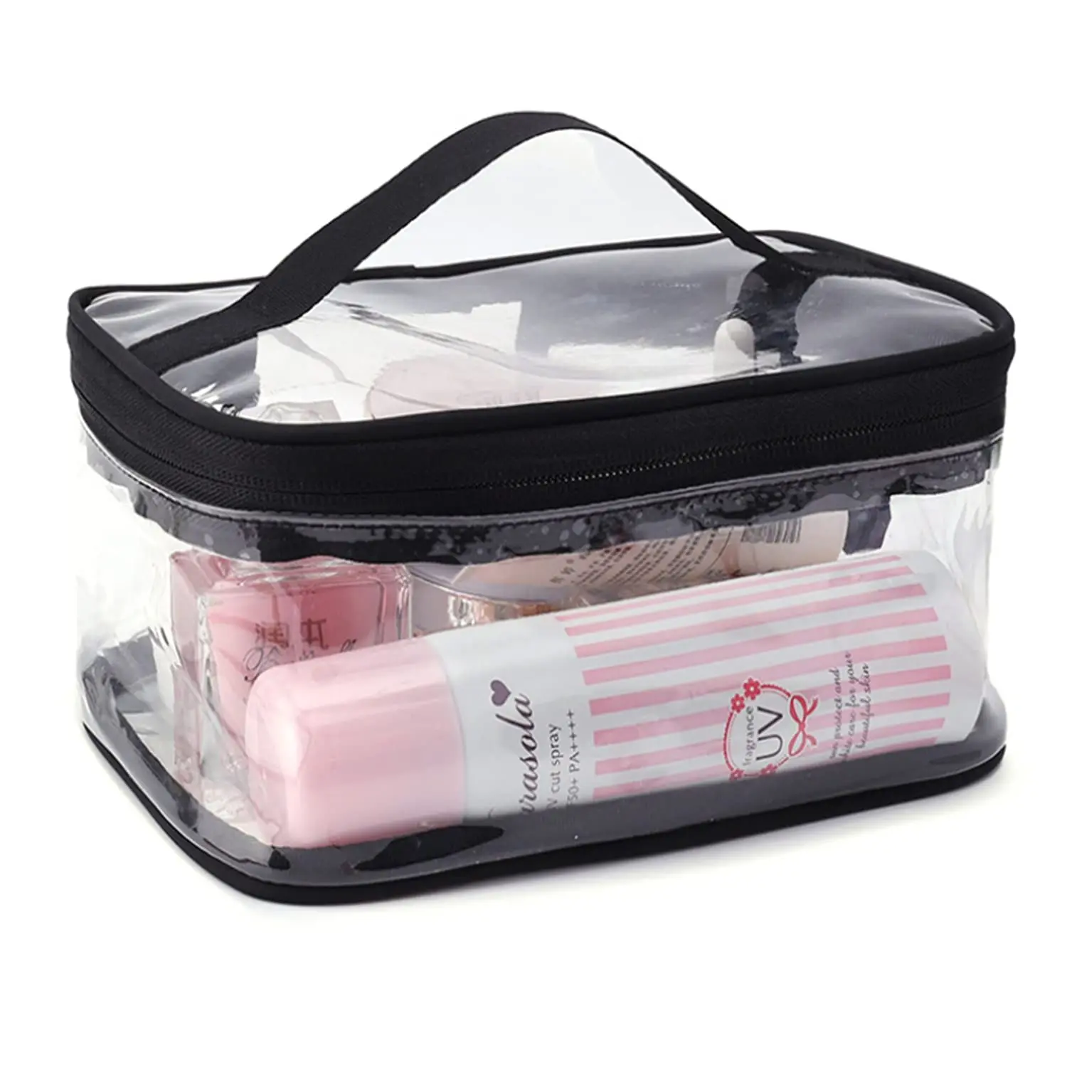 Custom Travel Storage Toiletry Organizer Wash Makeup Bag Portable PVC Cosmetic Bags Transparent Swimming Waterproof Bag factory