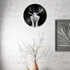 HOME Living Room Bedroom Decor Woman Back Sexy Style Quartz Battery Operated Vinyl Record Wall CLOCK