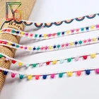 Lace Garment Colorful Lace Trim Embroidery Scalloped Edge Trimming For Garment Accessory / Dress Decoration