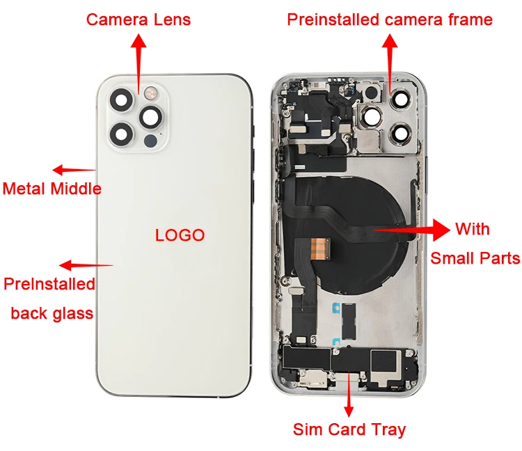 Diy Original Glass Back Housing For Iphone Plus X Xs Xr Back