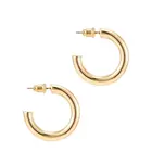 Hoops Hoop Earrings 14K Gold Plated Colored Lightweight Chunky Open Hoops Gold Hoop Earrings For Women