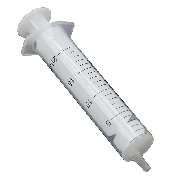 20ML Manual Dispensing Syringe Oil-Resistant Corrosion-Resistant Needle Tube 2-Piece Rubber Stopper Experimental Plastic Product