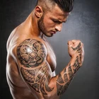 Tatoo Tattoo Wholesale New Cool Sleeve Designs Long Lasting Temporary Body Art Tatoo Sticker Full Arm Tattoo Men