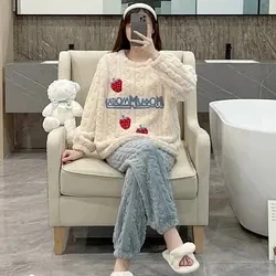 Womens Lounge Set Pajamas Long Sleeve Top and Sweat Pants Sweater Set 2 Pieces Outfits Fall 2023