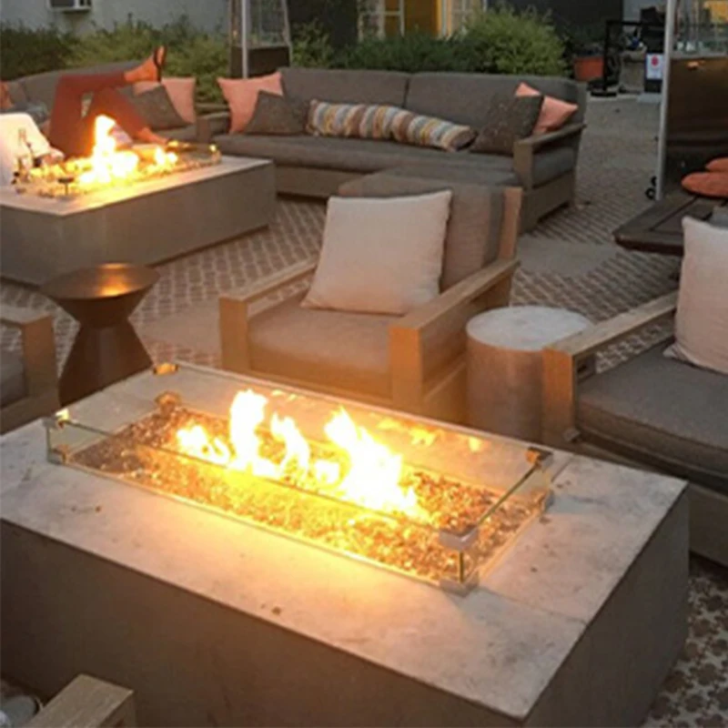 faya steel propane gas fire pit table