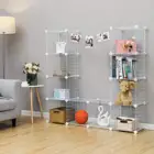 Wire Rack Metal Wire Storage Cubes DIY 12-Cube Steel Mesh Organizer And Modular Shelving Grids Wire Mesh Shelf And Rack