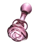 High Quality Sex Toy Rose Sex Toy Anal Plug Glass Dildo Anal Plug Sex Toy For Adult Anal Masturbation