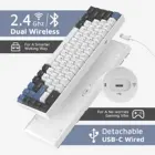 High Quality 68 Keys F12 Hotswap Dual Modes 2.4Ghz Kailh Box PBT Keycaps Wireless Gaming Mechanical Keyboard