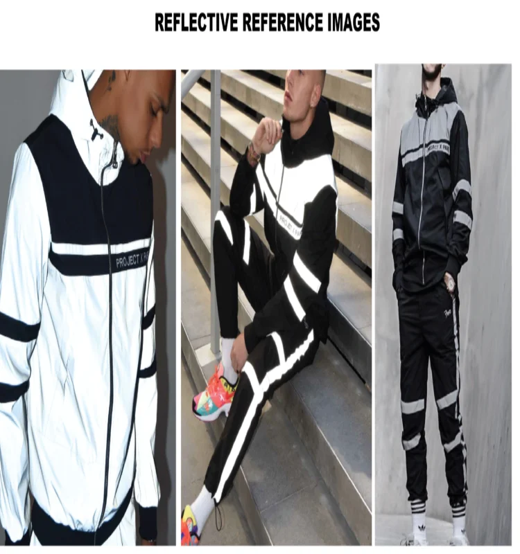 High visibility soft color grey 100% retro reflective fabric for clothing