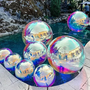 Zhenmei inflatable metallic ball decorative inflatable mirror ball and metallic balloons big shiny giant inflatable balls