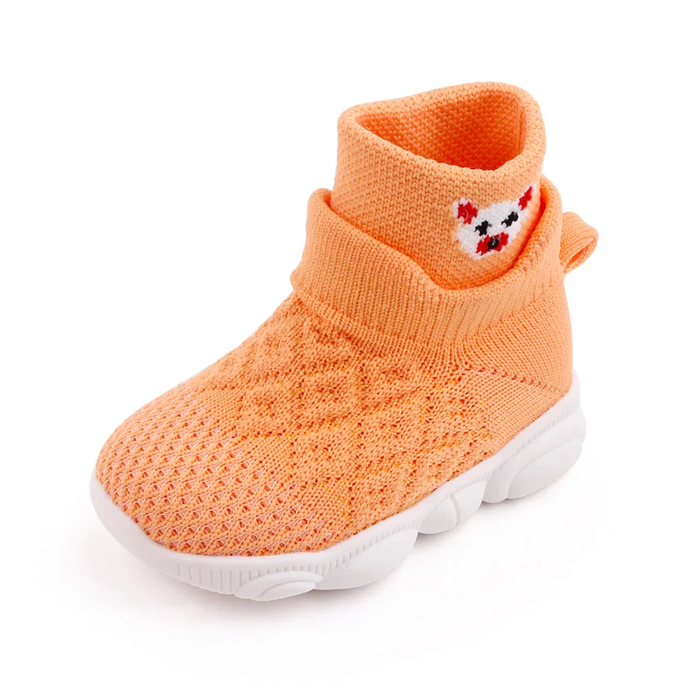 Spring and Autumn New Baby Color Flying Fabric Soft Soled Children's Toddler Socks Shoes manufacture