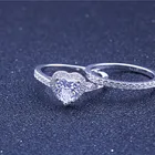 Sterling Ring Latest Design Hot Sale Women Heart Cz Paved 925 Sterling Silver Ring