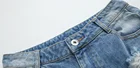 Pants Jeans Sparkle Rainbow Sequin Washed Cotton Denim Pants Distressed Holes Pantalones Jeans Women
