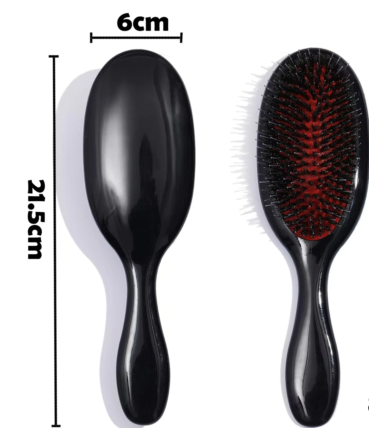 Strong Factory Cross-border Electroplating Red Skin Pig Sideburns Massage Anti Tangling Soft and Smooth Hair Brush details