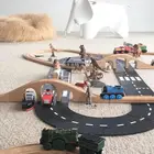 China toy train set DIY Plastic Racing Track slot toys kids toy car track pvc track play wooden christmas train set baby nursery