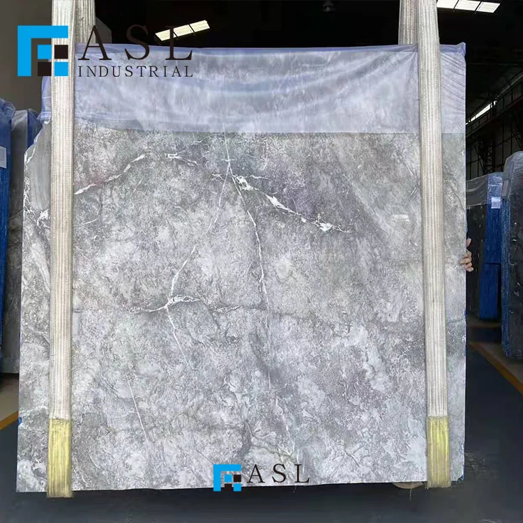 Factory direct low price sea grey marble hotesale marble low cost natural grey slab italian ash marble
