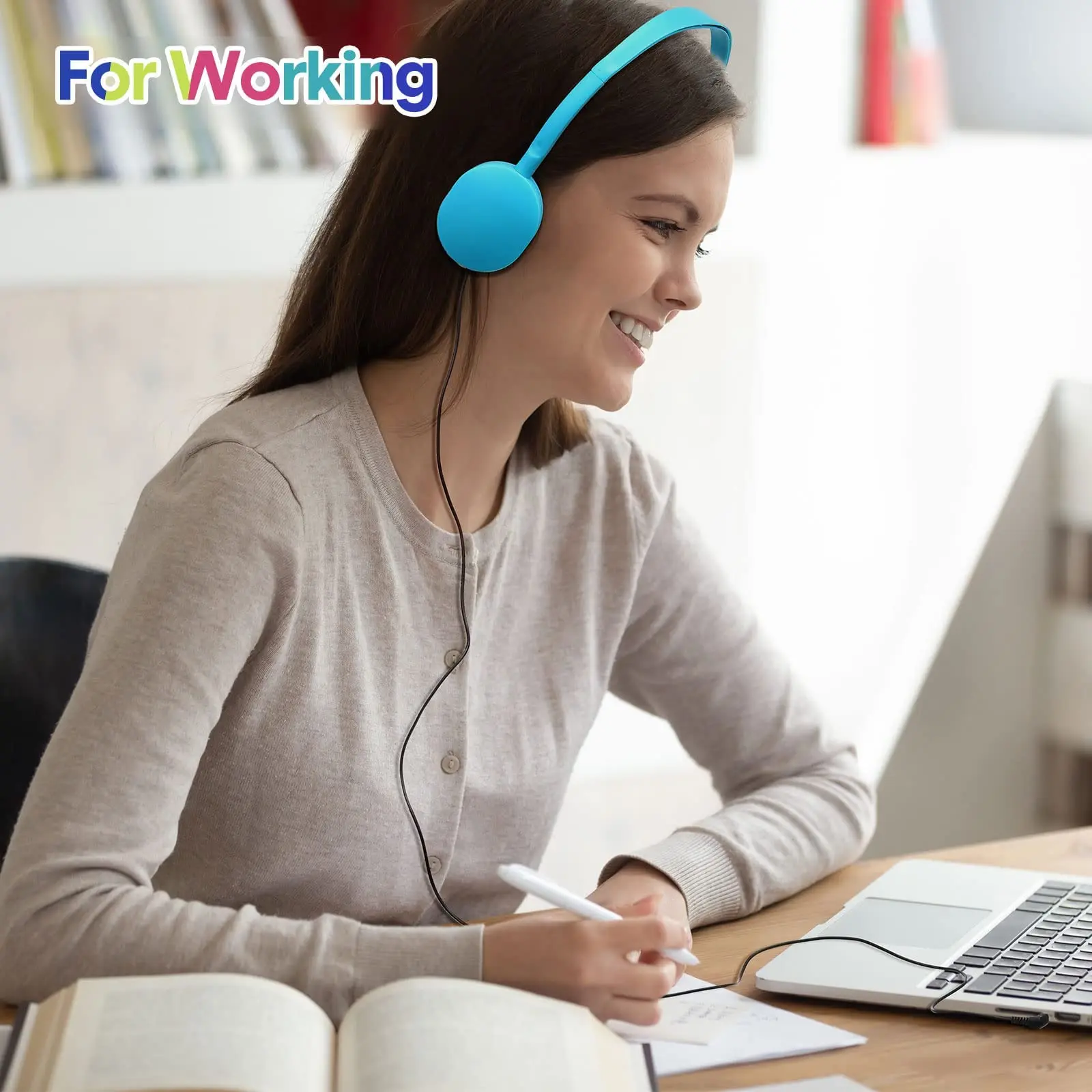 3.5MM Plug Silicon Earpads Wired Kids Headphone Child Learning Headset Colorful Over-head Headphones for OEM Logo