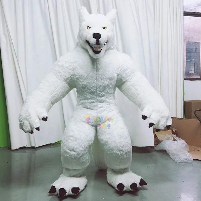 High Quality Ce Realistic White Wolf Cartoon Mascot Costume For Sale Animal  Costumes For Adults - Buy Realistic White Wolf Cartoon Mascot Costume For  Sale,Animal Costumes For Adults,Realistic White Wolf Cartoon Mascot