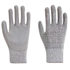 Cut Resistant Hand Gloves PU Coated Cut Resistant Protection Hand Gray Gloves For Work