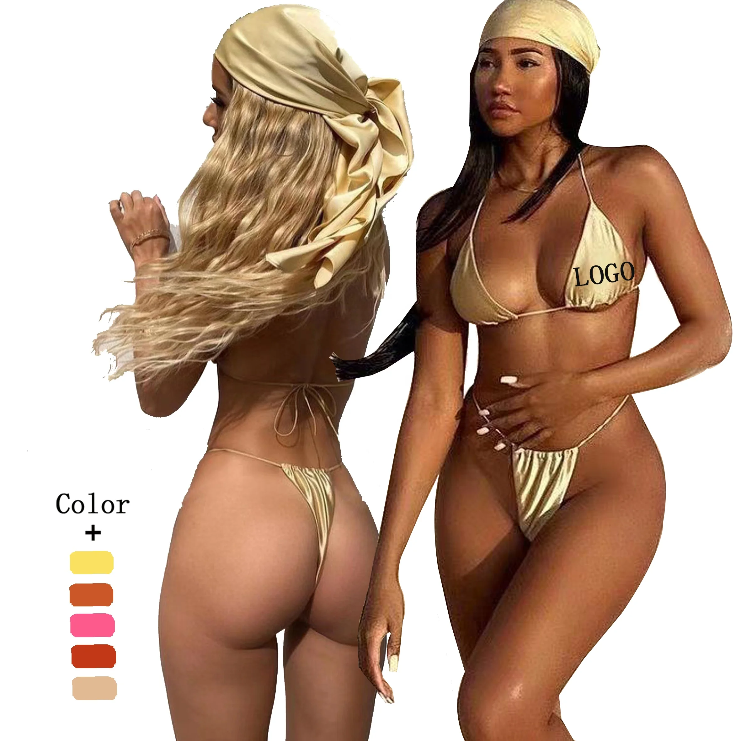 gold g string bikini