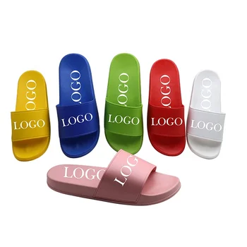 Indoor Outdoor PVC Blank Custom Logo Slippers Slides Footwear Sandals for Women and Ladies