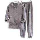 Hot Women Sleepwear Hot Sale Flannel Pajama Lounge Wear Women And Men Winter Pajamas Sleepwear Clothes Set