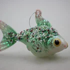 Christmas Decoration. Glass Drop Ornaments 2020 Glass Christmas Green Fish Tree Ornaments For Decoration.
