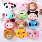 Animal Cartoon Fruit Shape Funny Monster Mini Wallet Bag Zipper Plush Animal Coin Purse
