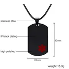 Tags Necklace Yiwu Meise Men's Black Customization Stainless Steel Medical Alert Dog Tags Pendant Necklace