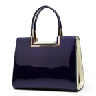 Purses Elegant Ladies Patent Leather Square Handbags And Purses High Capacity Pu Bag