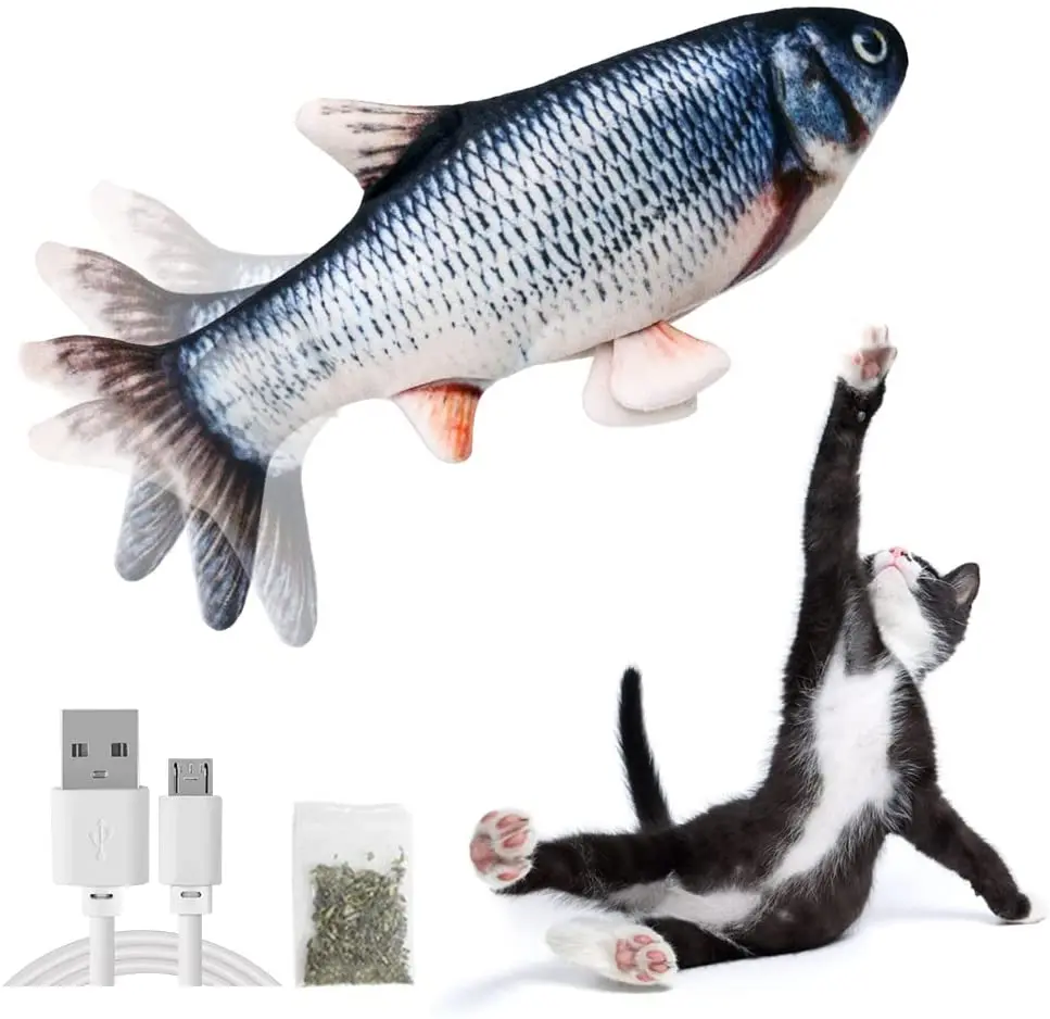 electric fish cat toy