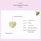 Heart Charms Pendant S925 Sterling Silver Heart Shaped Tree Love Charms Bracelet Necklace Pendant