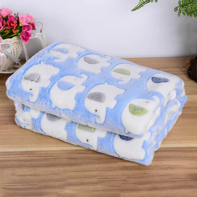 product fluffy fleece huisdier deken flanel poot bot bedrukte sprei hond fleece deken voor hondenbed dekens-51