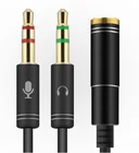 Audio Audio 3.5mm 1 Female To 2 Male 1 Divides 2 Line Durable For Microphone Headset