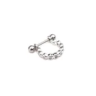 Jewelry Human Body Puncture Jewelry Punk Hip Hop Micro Insert Stainless Steel Cubic Zirconia Stud Earrings