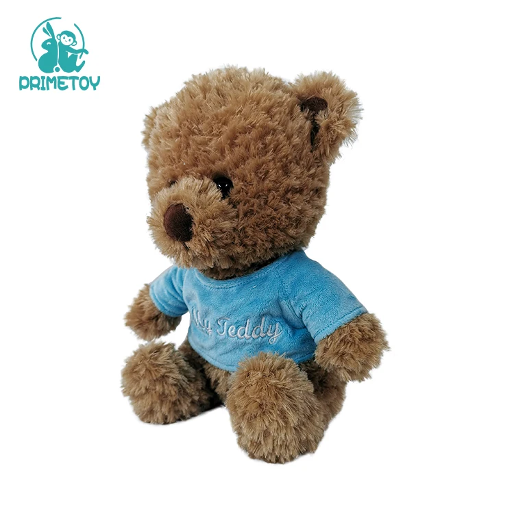 small teddy bear with custom shirt