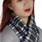 Black Scarf Black Excellent Quality Spring And Autumn Double Sided Black Plaid Scarf