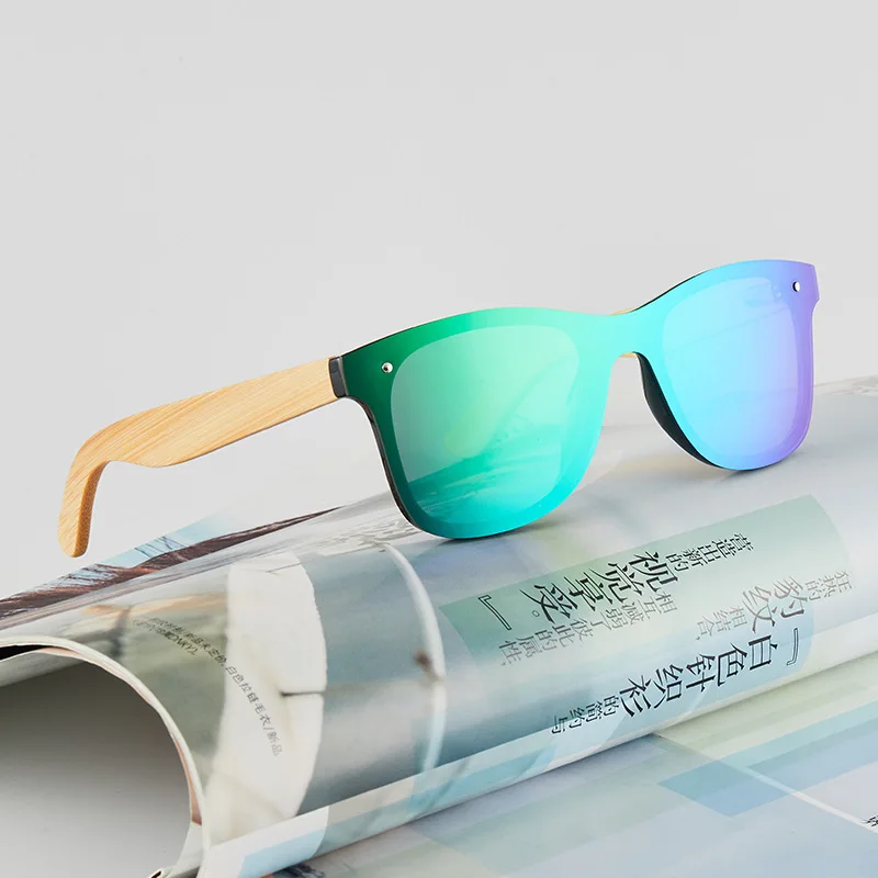 Gafas De Sol Polarizadas De Bambú Para Hombre Y Mujer,Lentes De Sol A La Moda,De Bambú,Con Lentes Espejados Una Pieza,Con Logotipo Personalizado,2021 - Buy 2021 Gafas De Sol,Gafas De Sol