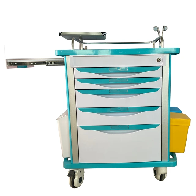 Hospital Equipment Price Patient Stretcher Trolley For Emergency With Stainless Steel Side Rails And Removable Stretcher