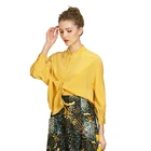SETS AND THE CITY Spring And Summer Bat Sleeve Wrinkle Silk Shirt Fashion Noble Ladies Silk Shirt Comfortable And Cool